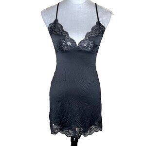 On Gossamer Lace Slip Top Size Small Babydoll Chemise Shirt Lingerie Bra Dress S